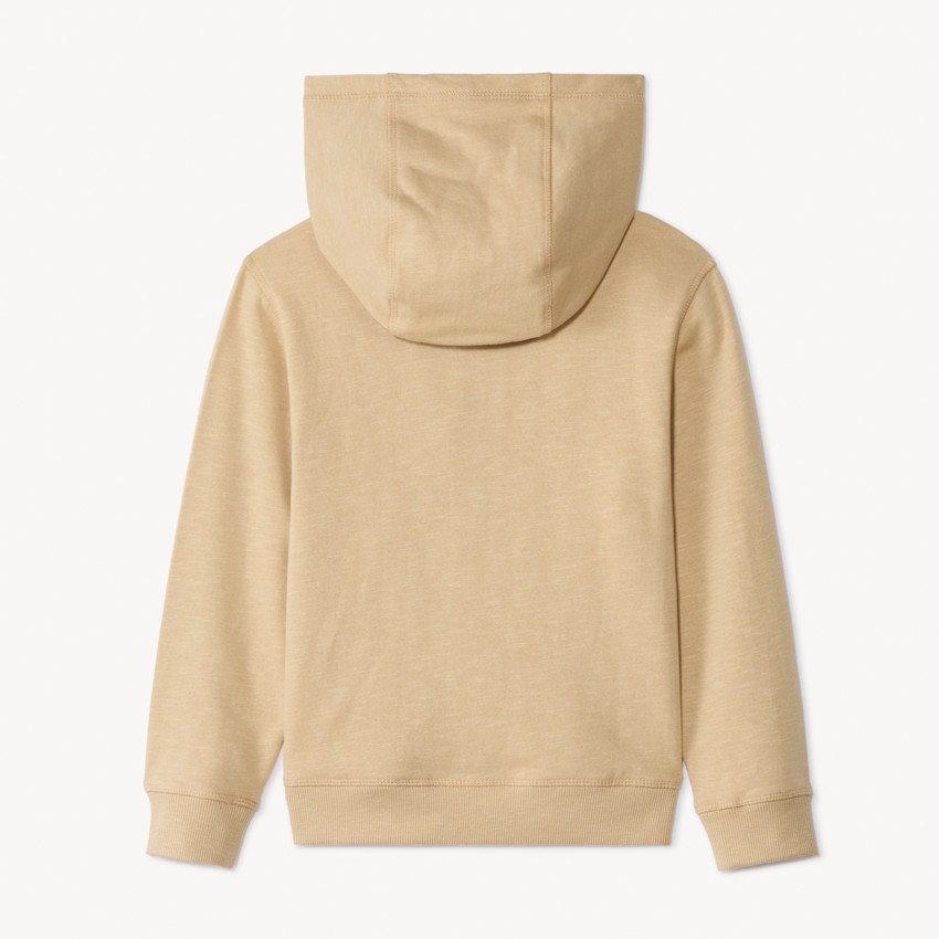 Chaleco de felpa slub liso con capucha para niño 