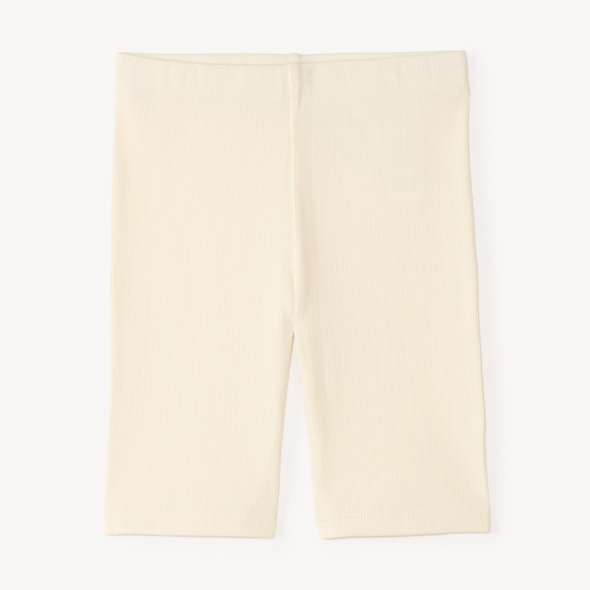 Ciclista liso efecto acanalado para niña 