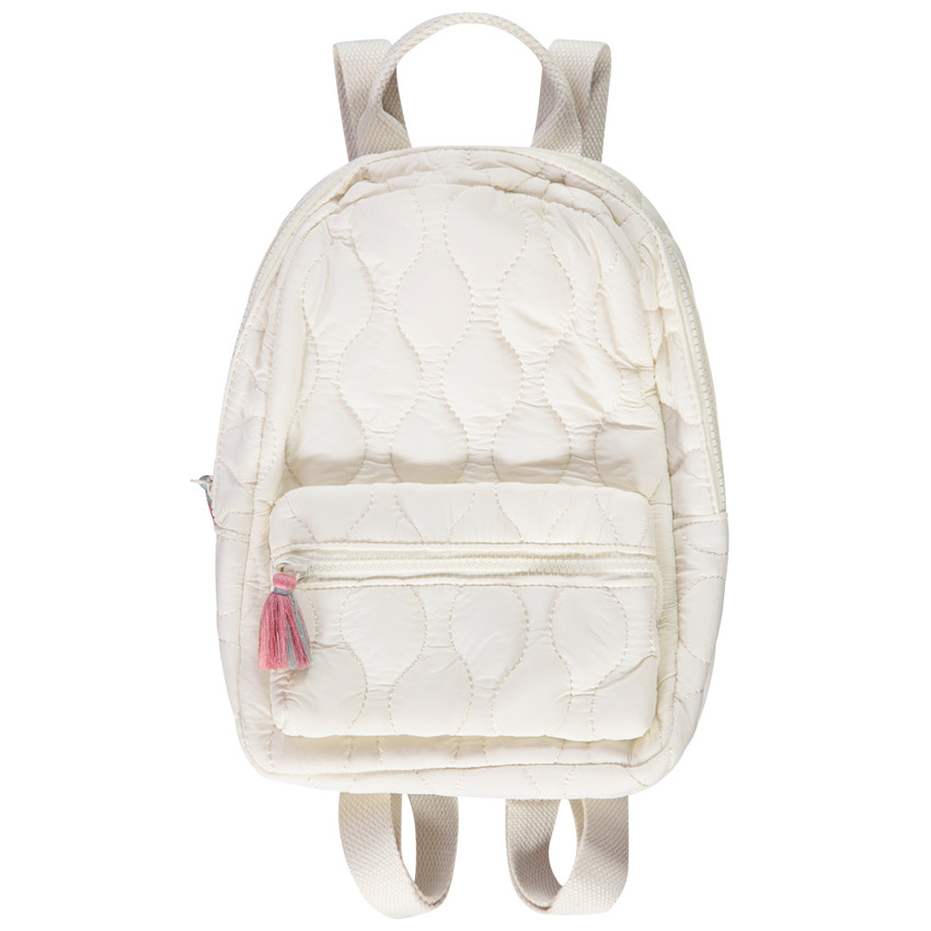 Mochila acolchada con pompón para niña 