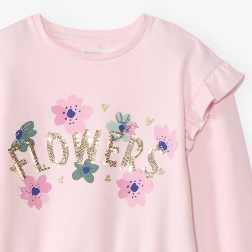 Ensemble jogging en scuba avec sequins pour fille 