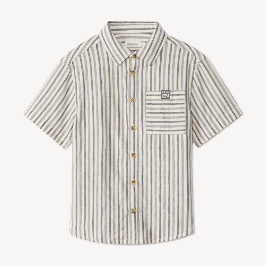 Camisa de manga corta a rayas niño 