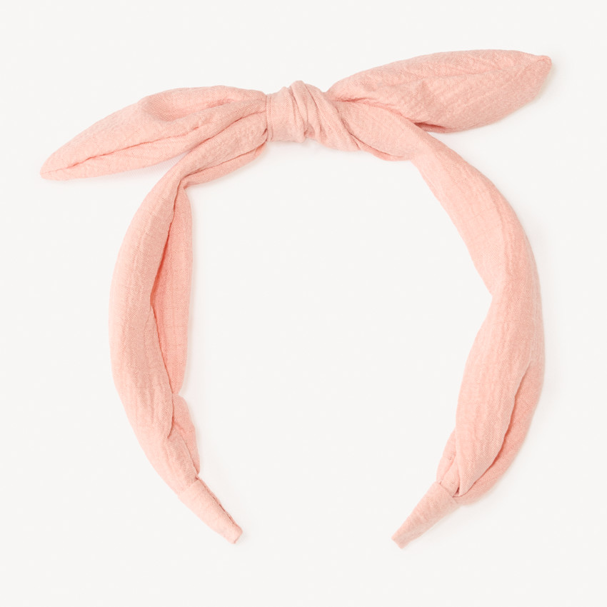 Diadema de tela con nudo para niña 