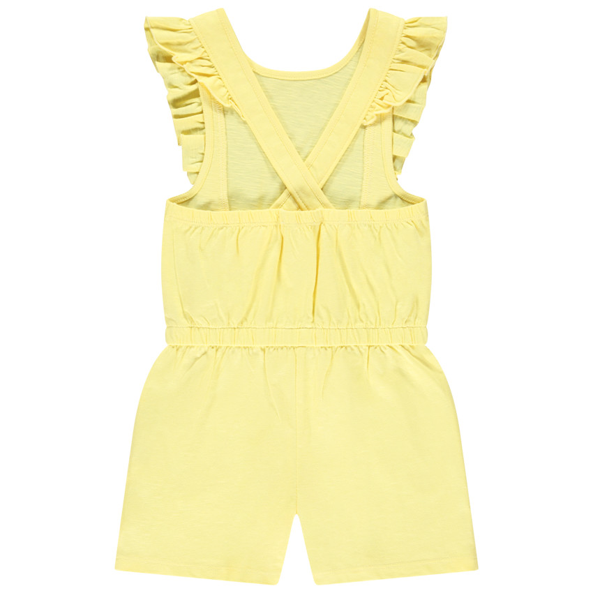 Mono corto sin mangas con volantes para niña 