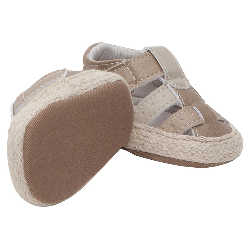 Sandalias de tiras contrastantes con contorno de suela trenzado 