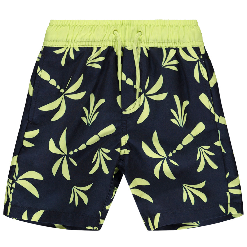 Bañador largo estampado de palmeras para niño 