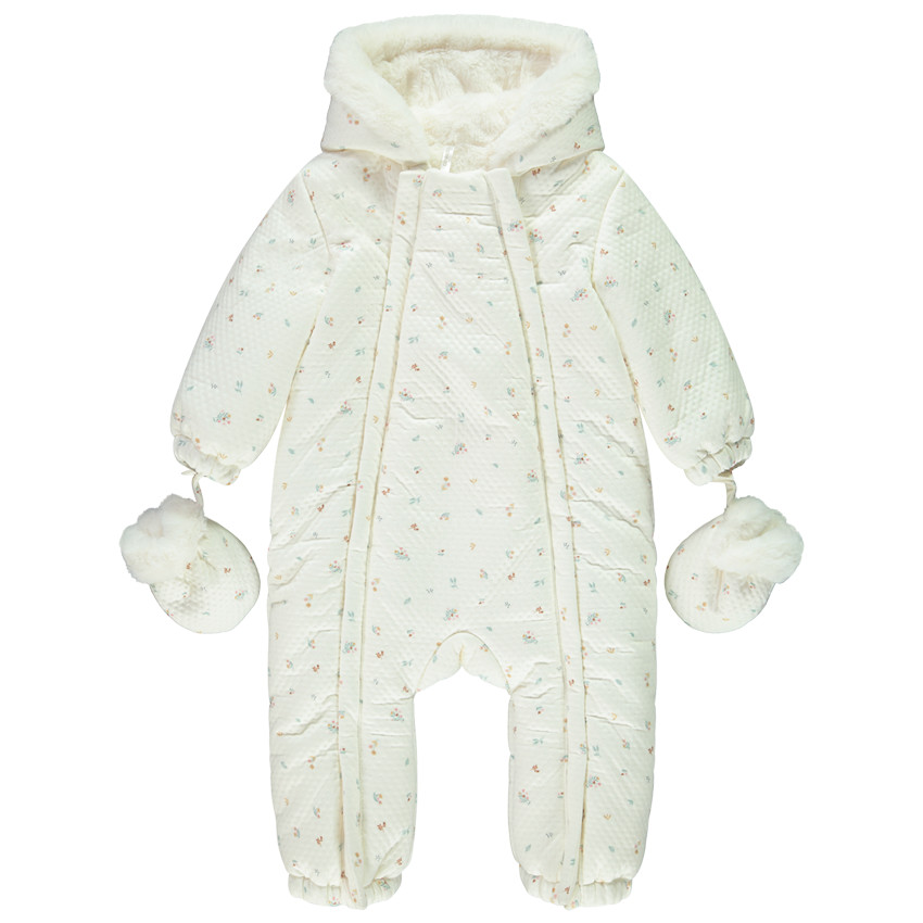 Pelele estampado de flores para bebé niña con acabados variados según la edad  Additional Pelele estampado de flores para bebé niña con acabados variados según la edad