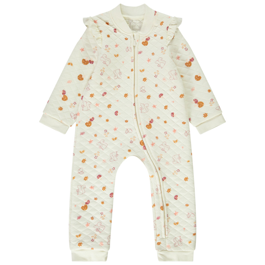 Surpyjama en jersey matelassé imprimé fantaisie pour fille 