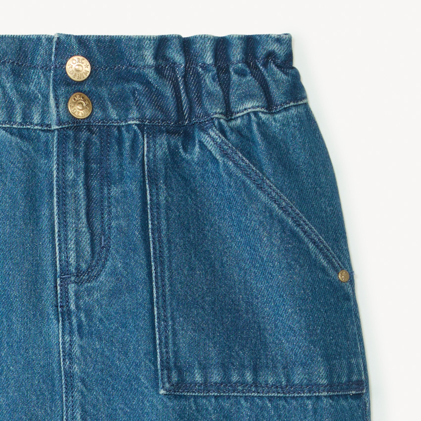 Falda corta de denim niña 