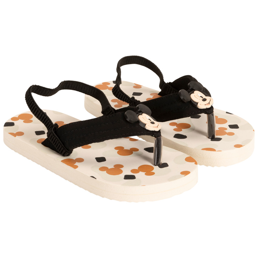 Chanclas con tira flexible estampada y parche de Mickey Disney para niño 