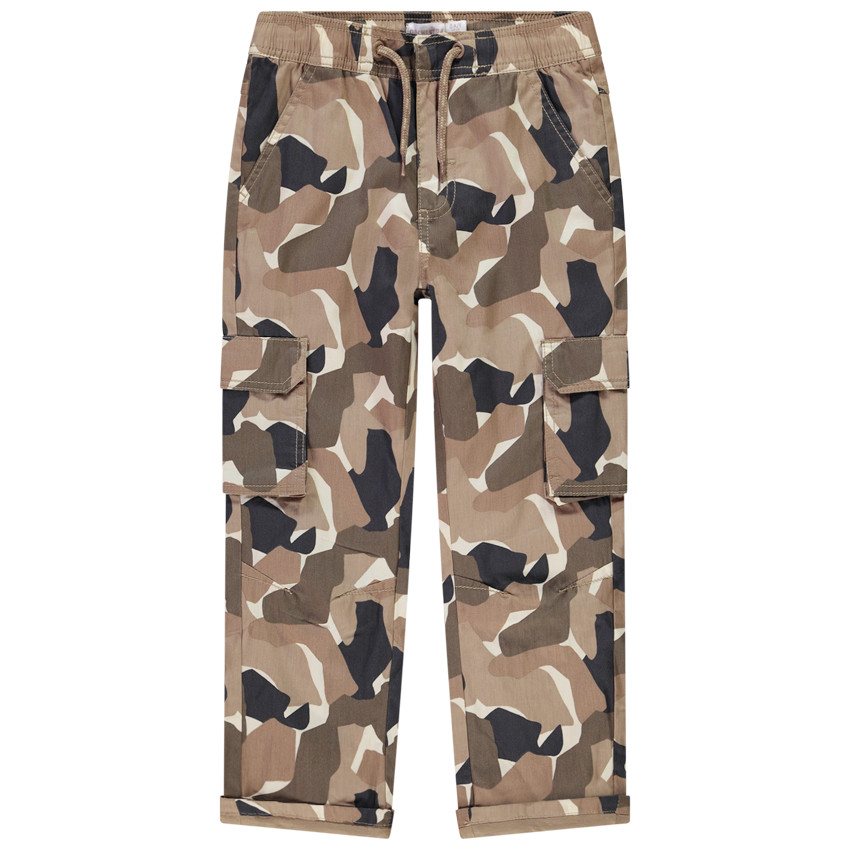 Pantalón cargo estampado de camuflaje para niño 