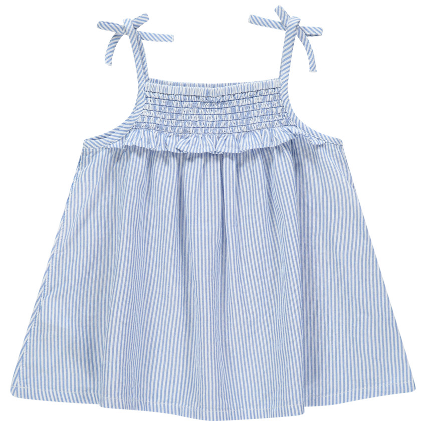 Top à fines bretelles et rayures all-over 