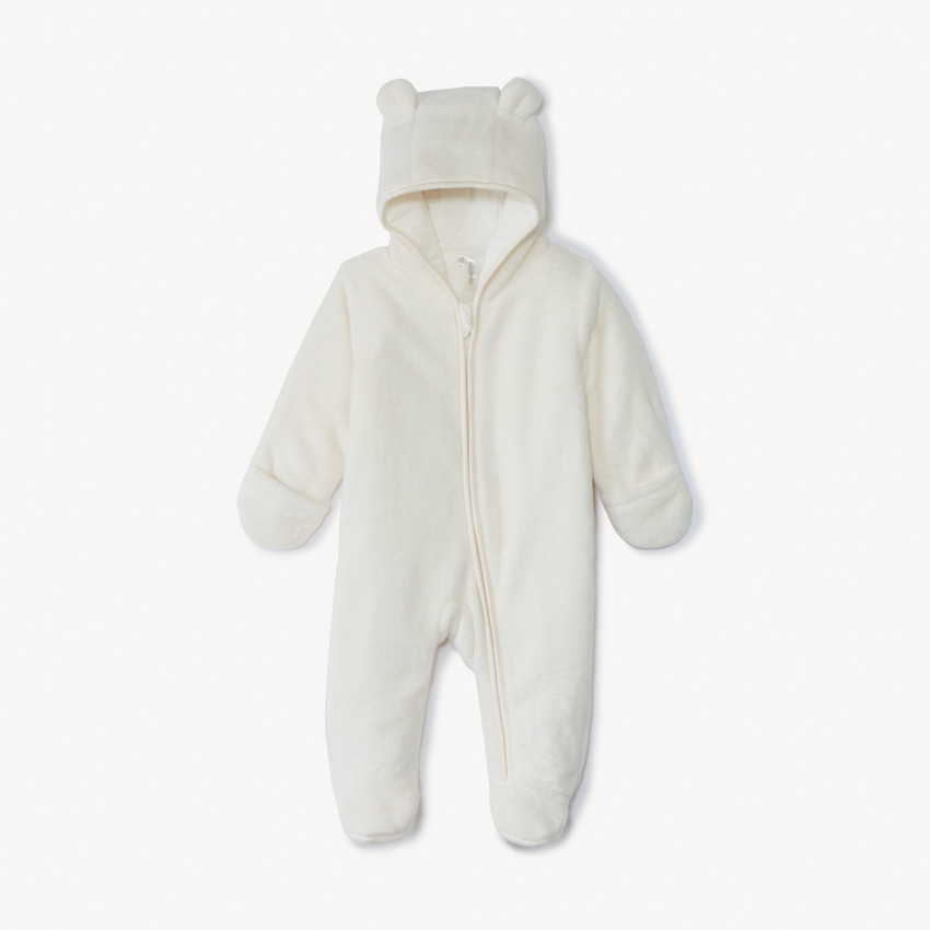 Pelele piloto liso con capucha divertida para bebé niña 