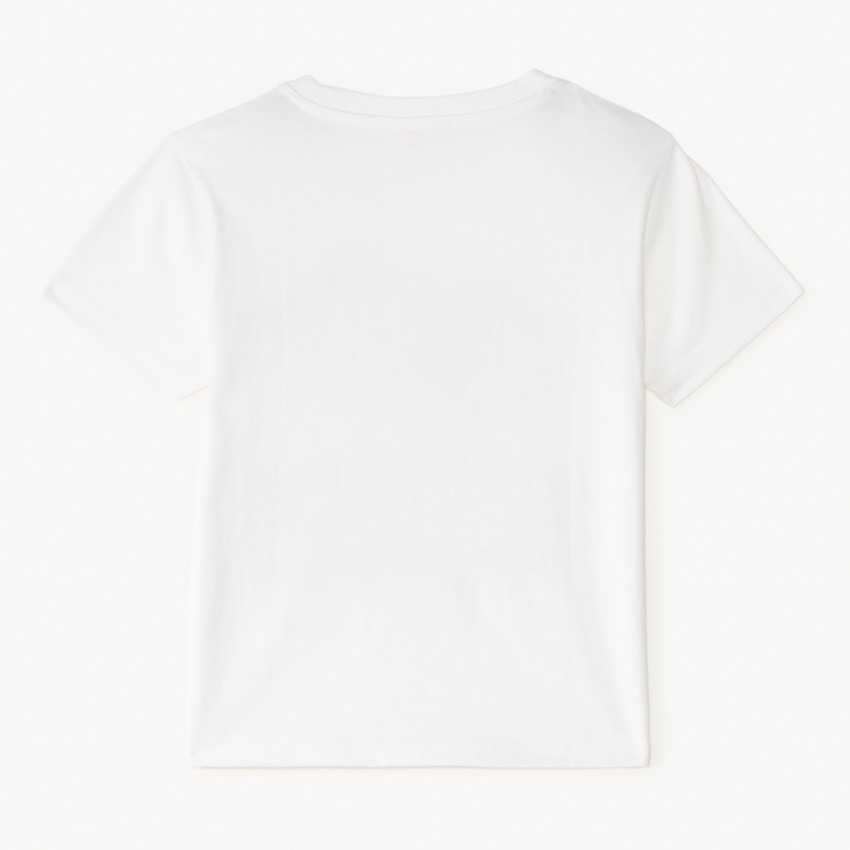 Camiseta de manga corta con bordado de palmera divertida para niño 