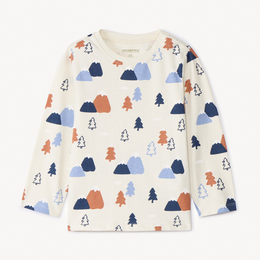 Camiseta de manga larga con estampado fantasía para bebé niño 