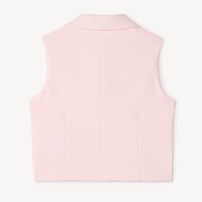 Chaqueta sin mangas estilo blazer para niña 