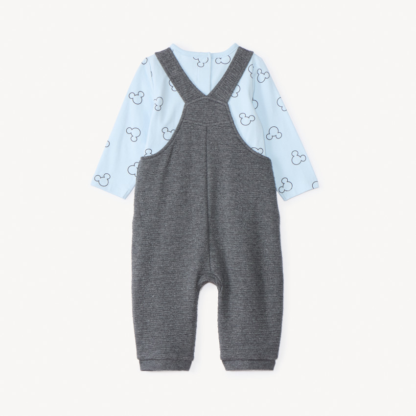 Ensemble 2 pièces avec salopette Mickey Disney pour bébé garçon 