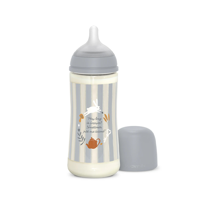 Biberón con tetina fisiológica SX PRO L 360ml Wonderland rayas azul 