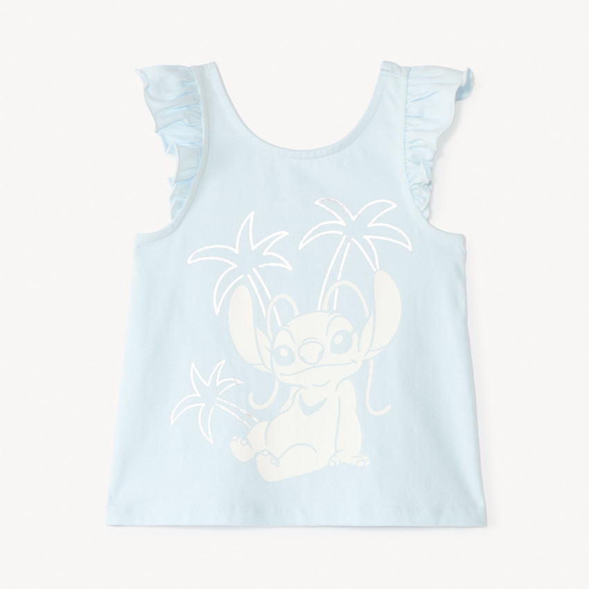 Top sin mangas con volantes estampado de Angel Disney para niña 