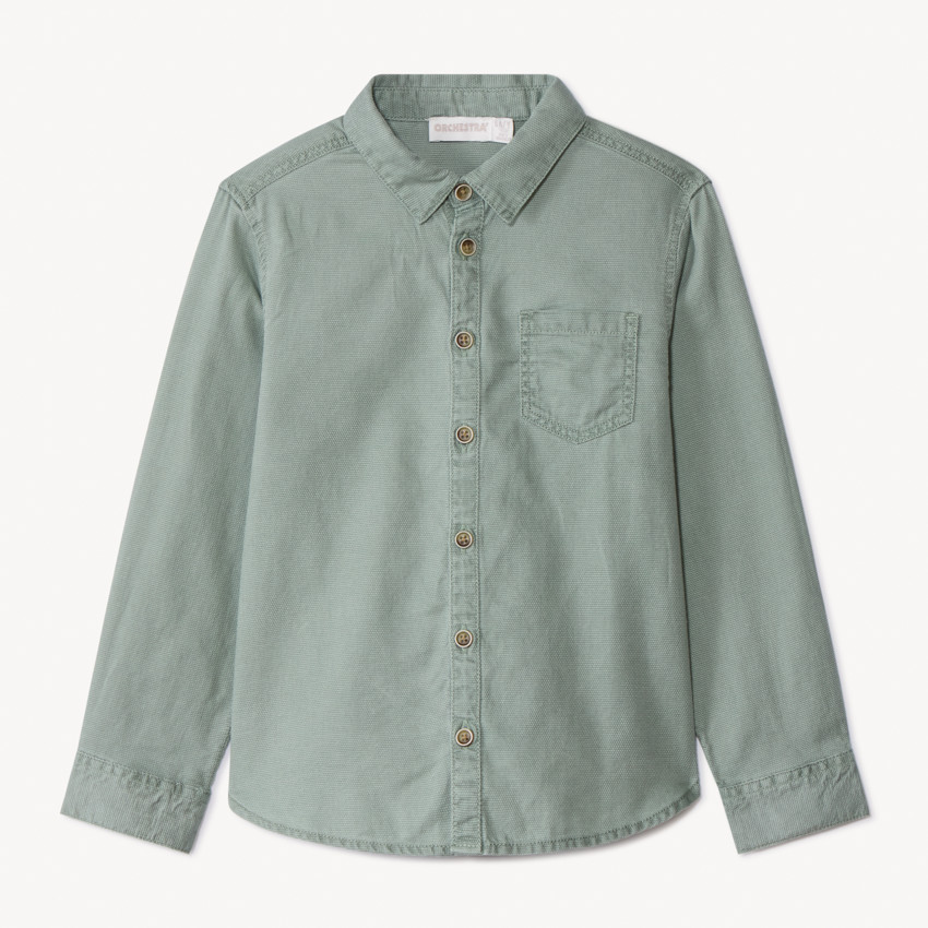 Camisa de manga larga lisa niño 