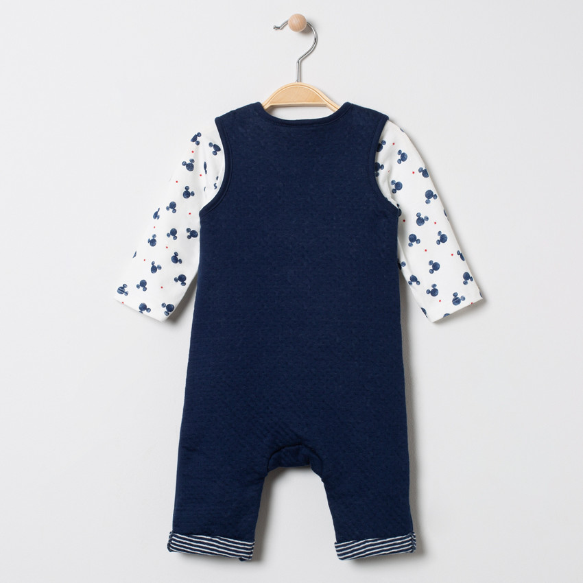 Ensemble salopette et t-shirt imprimés all-over Mickey Disney  