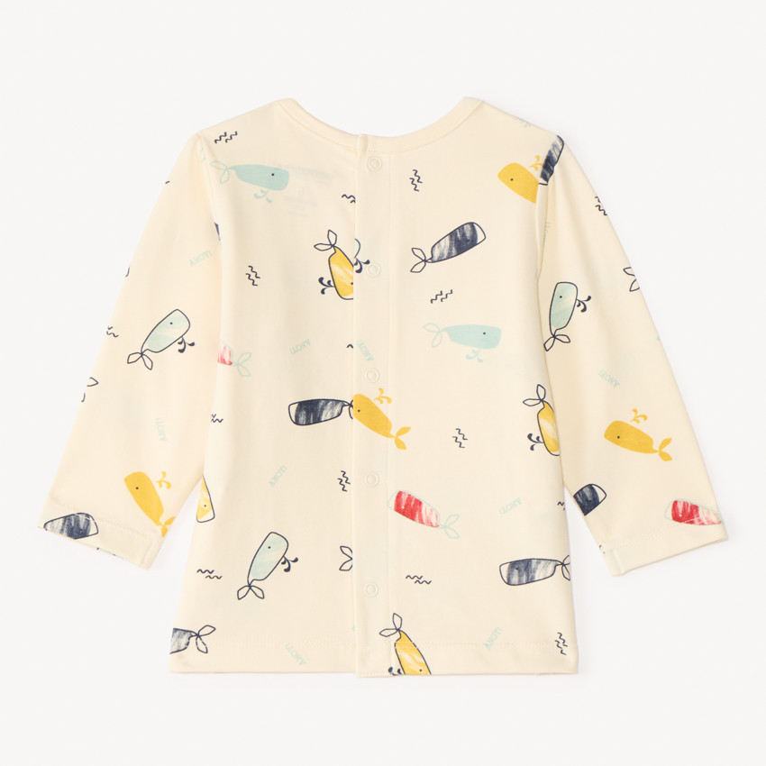 Conjunto de pijama de 2 piezas para bebé niño con acabados diferentes según la edad. 