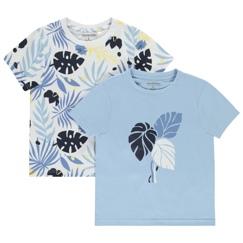 Lote de 2 camisetas de manga corta con diseño para niño 