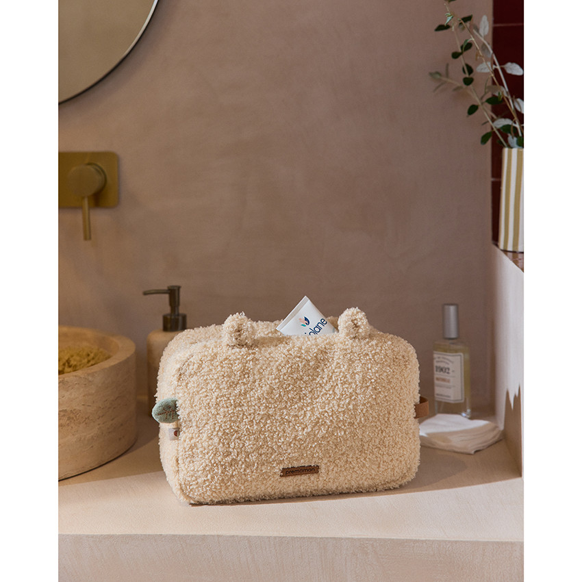 Trousse de toilette en bouclettes Roi des Forêts écru 
