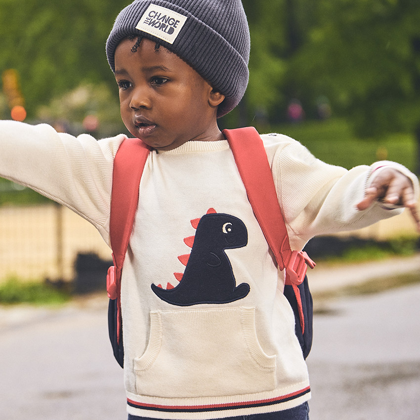Jersey de punto con dinosaurio bordado para bebé niño 