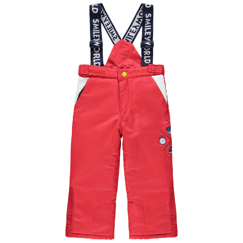 Pantalón de esquí impermeable con tirantes y bordados Smiley  Additional Pantalón de esquí impermeable con tirantes y bordados Smiley