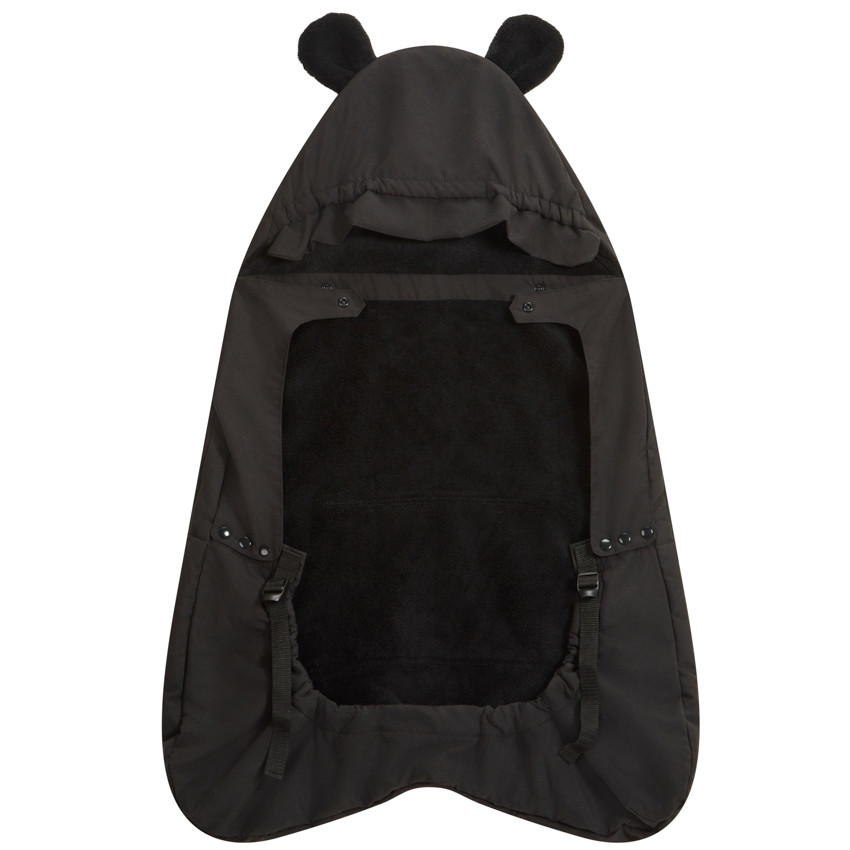 Protección cálida universal para portabebés Ourson negro 