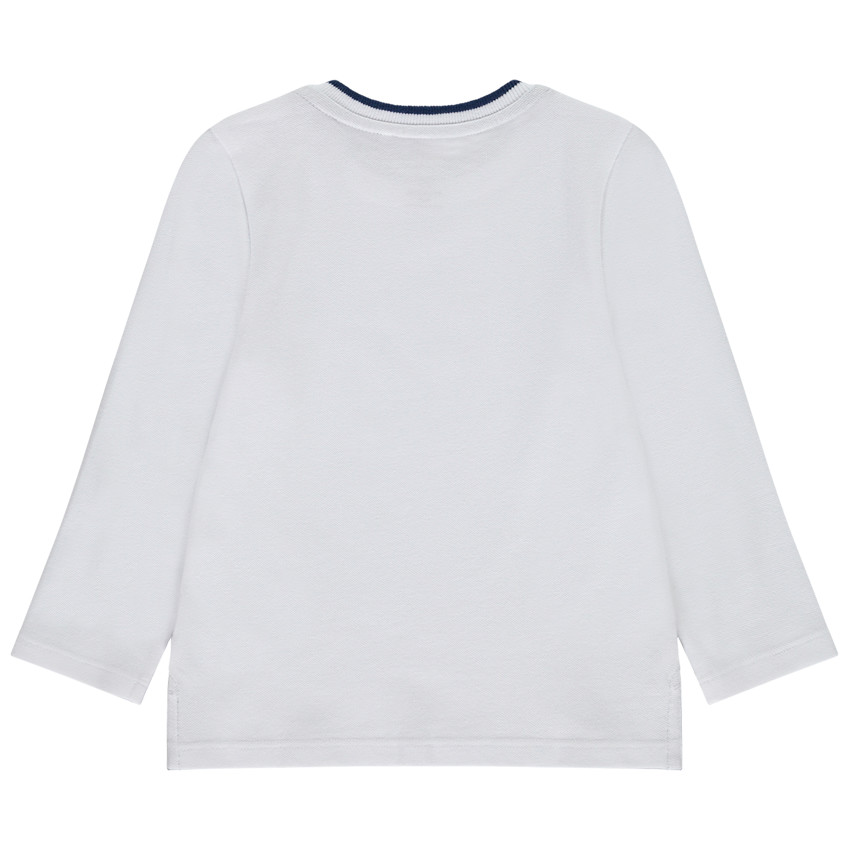 Camiseta de manga larga estampada de coche para bebé niño 