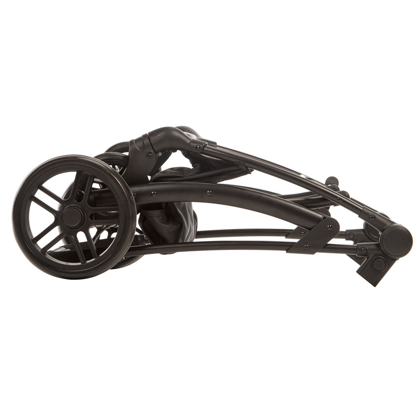 Carro trio combinado con silla de coche y capazo jaspeado/gris 