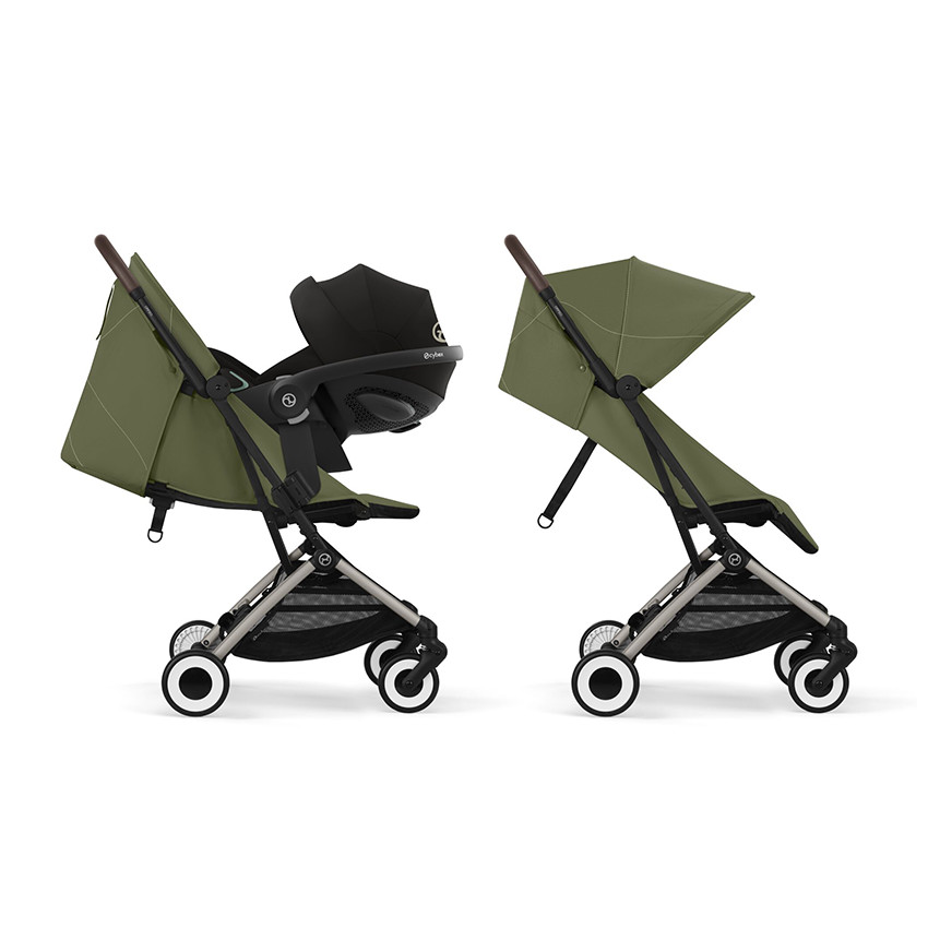 Silla de paseo ultracompacta Orfeo - Taupe/Moss green 