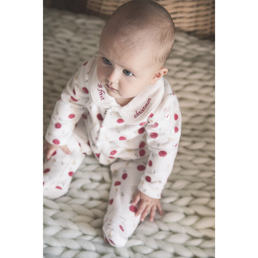 Pelele terciopleo motivo navideño 