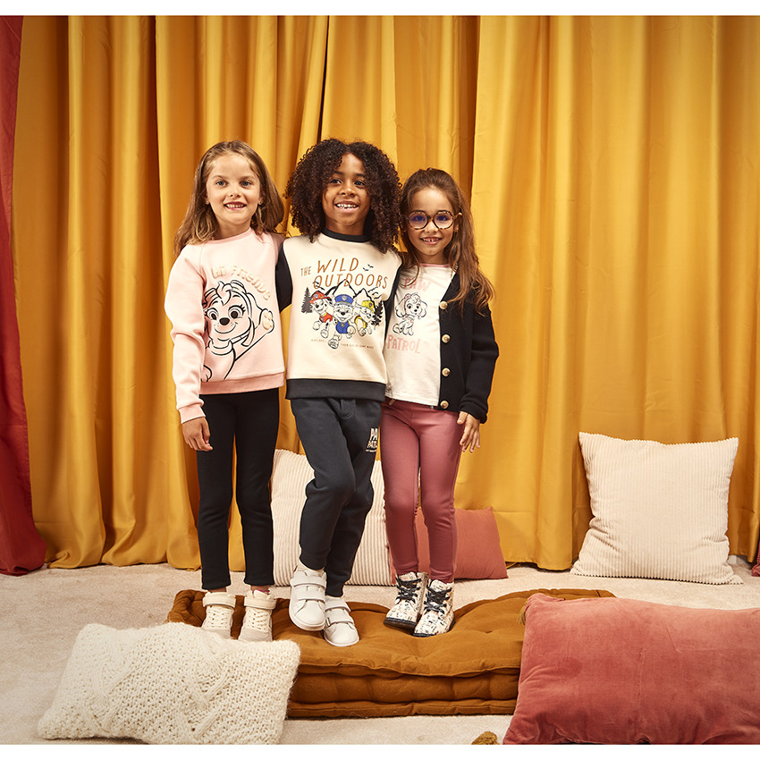 Camiseta de manga larga de jersey estampada Patrulla Canina para niña 