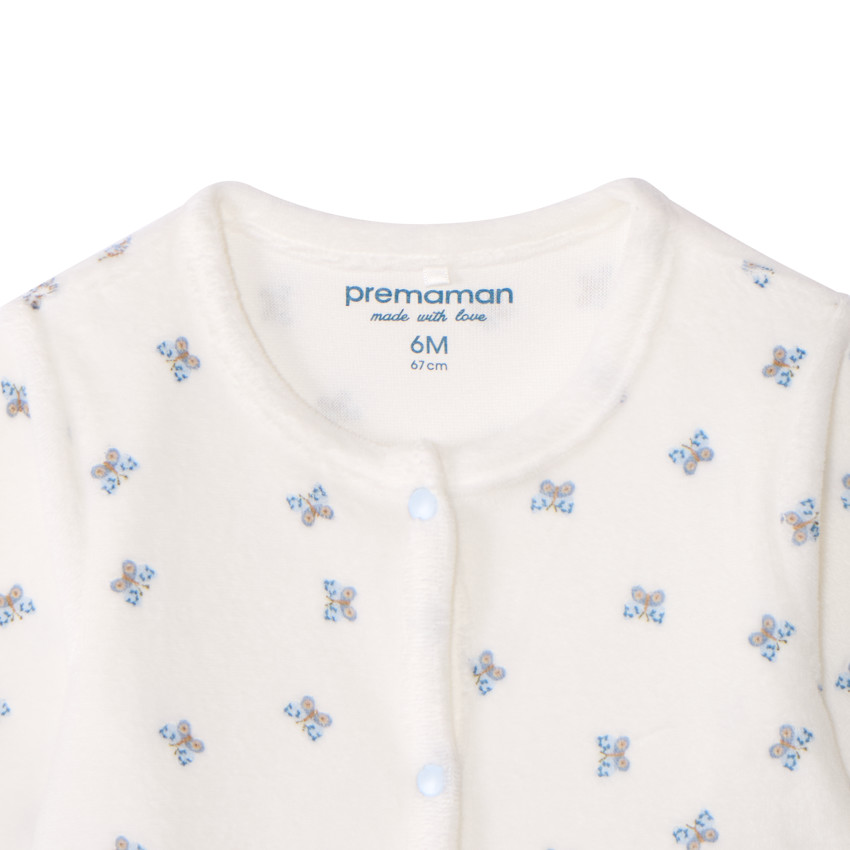Pijama de terciopelo - Flores pequeñas 
