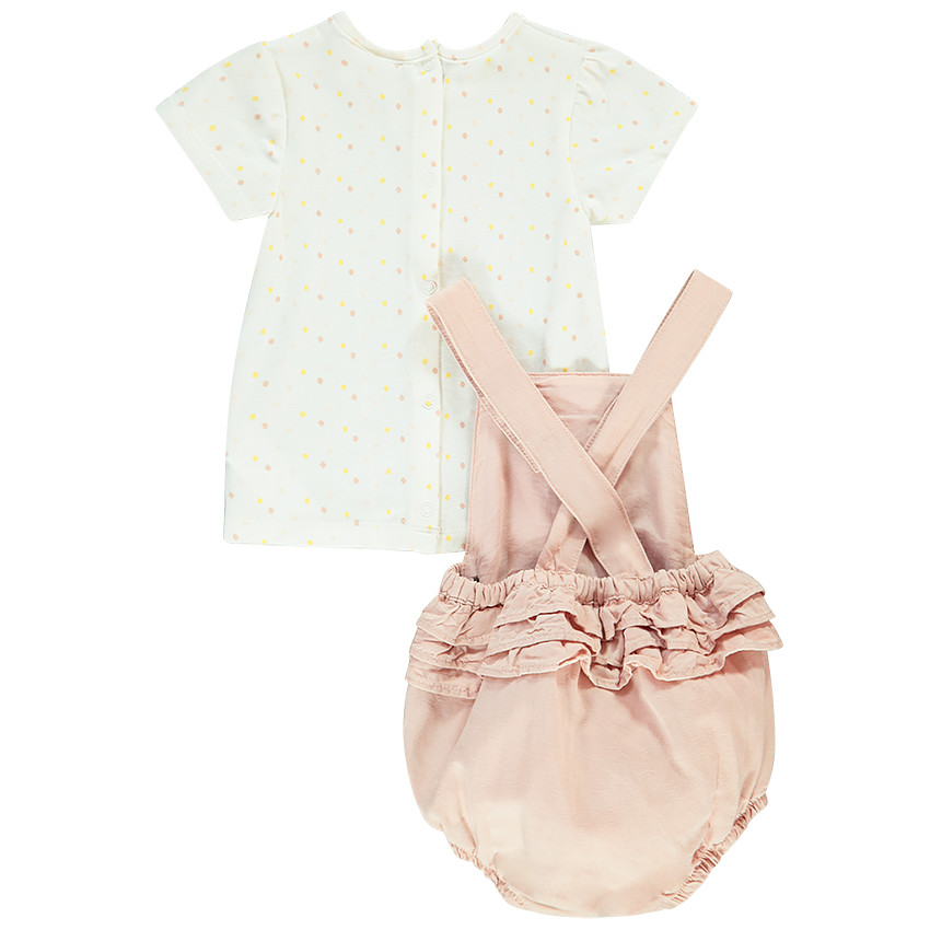 Conjunto camiseta + pichi para niña bebé 
