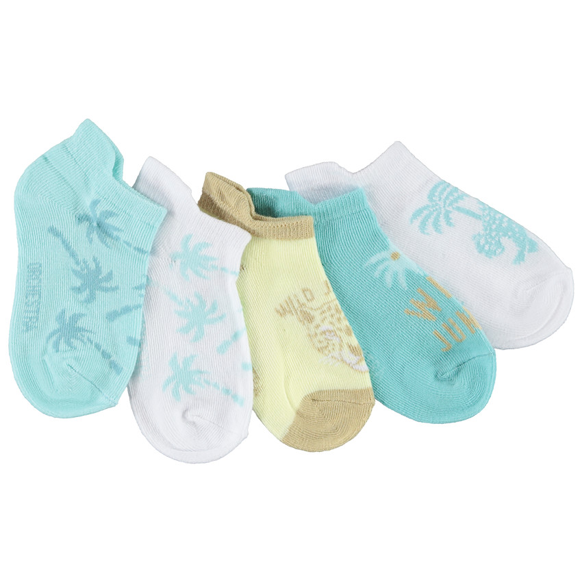 Pack de 5 pares de calcetines cortos fantasía niño 