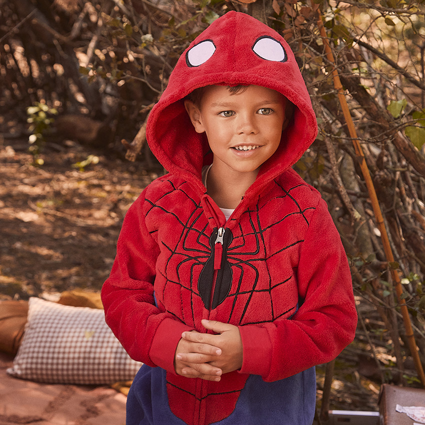 Pelele de sherpa Spider-Man Marvel para niño 