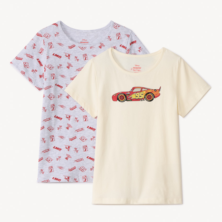 Lote de 2 camisetas interiores Cars Disney para niño 