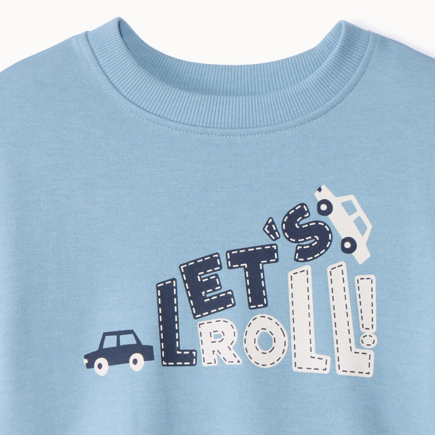 Sudadera oversize de felpa estampada para bebé niño 