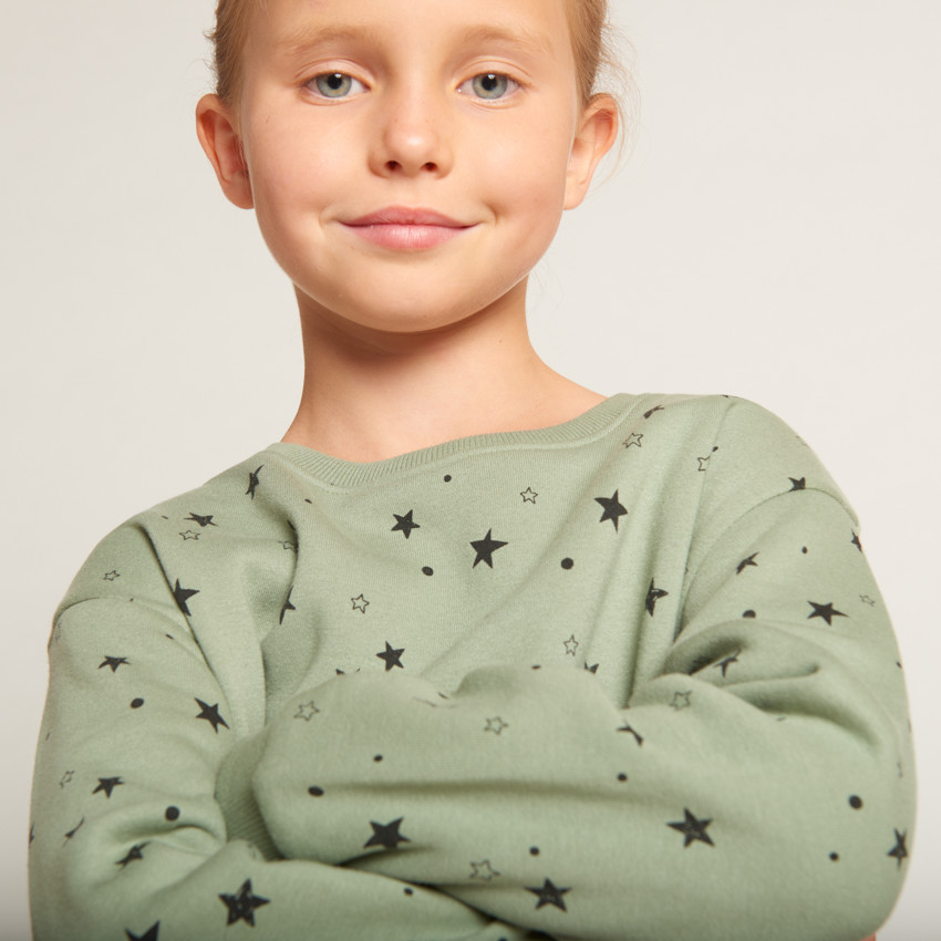 Vestido de felpa con estampado de estrellas para niña 