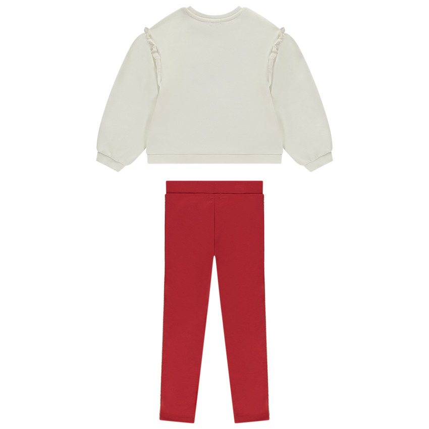 Conjunto de jogging con sudadera floral para niña 