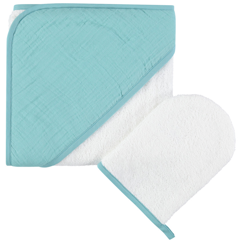 Capa de baño y guante de baño estampado  Additional Capa de baño y guante de baño estampado