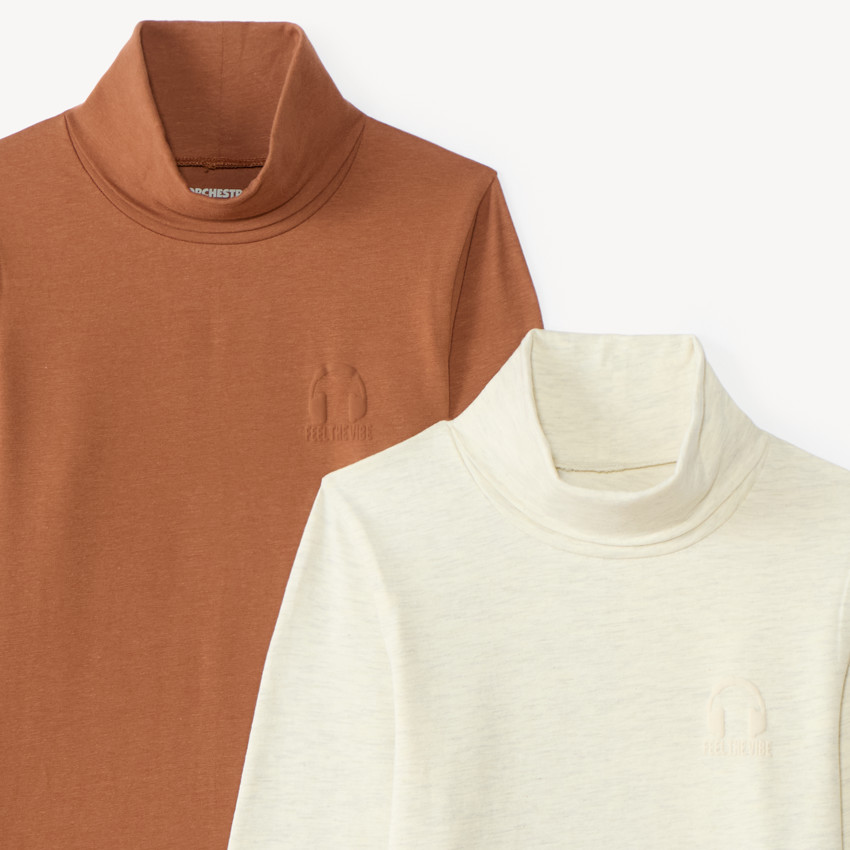 Conjunto de 2 sudaderas de cuello alto para niño 