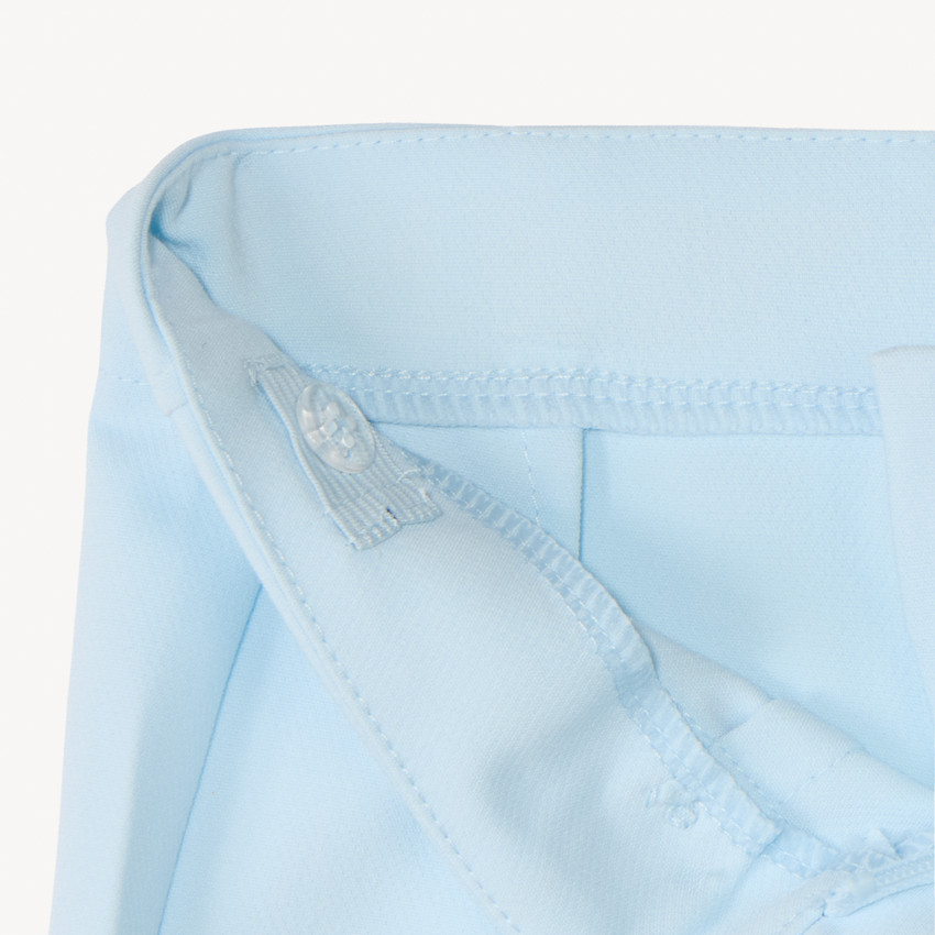 Pantalón amplio con pinzas y flor bordada para niña 