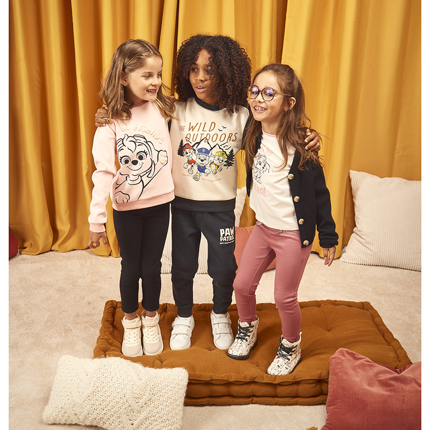 Camiseta de manga larga de jersey estampada Patrulla Canina para niña 