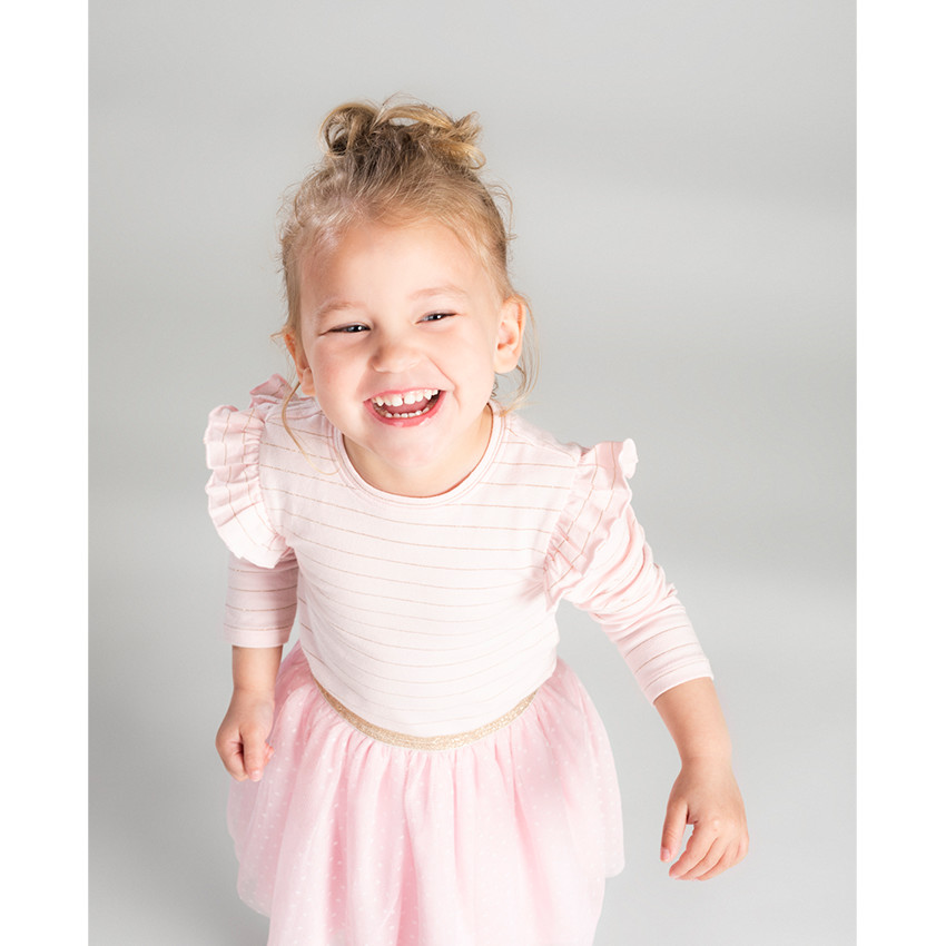 Camiseta de manga larga de punto con finas rayas doradas  Additional Camiseta de manga larga de punto con finas rayas doradas