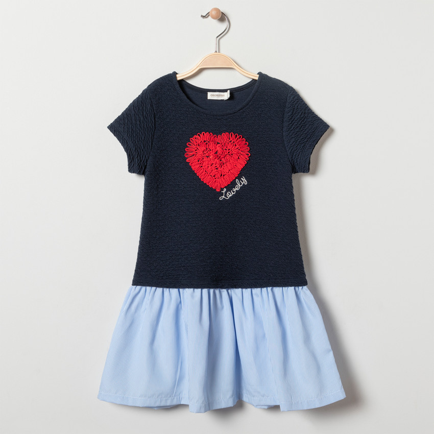 Vestido felpa efecto dos en uno 