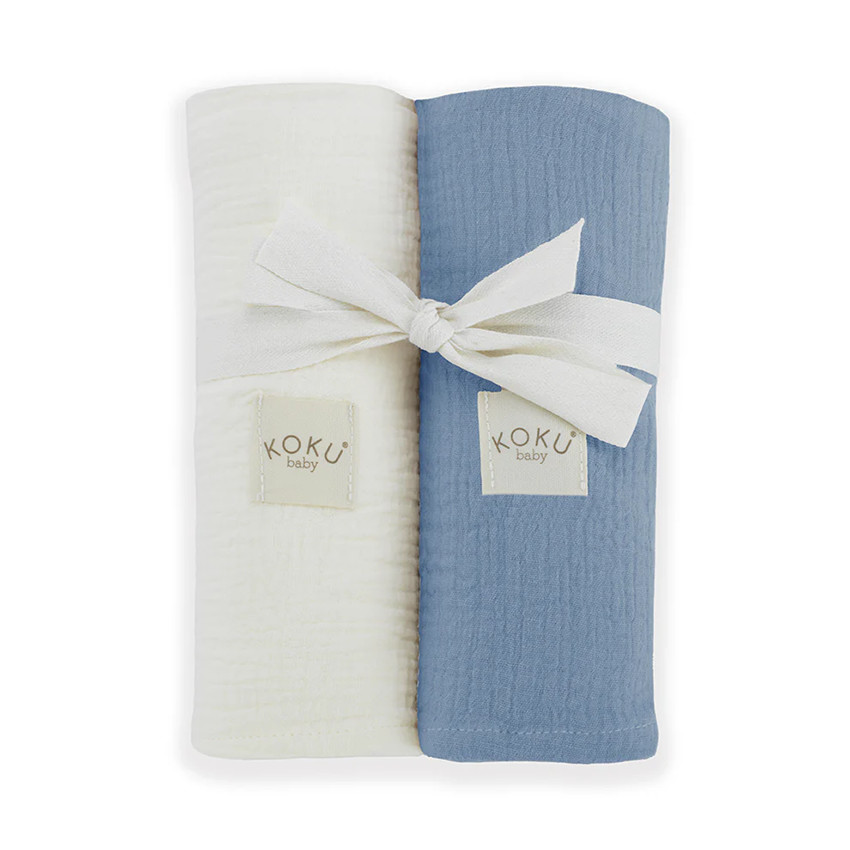Pack 2 muselinas 70x70cm - Azul 